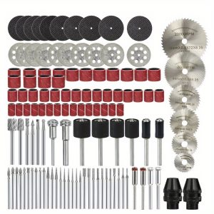 121pcs Mini Rotary Tool Accssory Set HSS Mini Drill Bit Diamond Rotary File Cut Off Saw Blade Polishing Sanding Cutting Kit