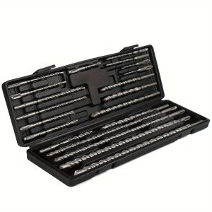 Rotary Hammer Drill Bits Set SDS Plus Bits 20PCS Concrete Masonry Hole Tool with Storage Case for Concrete, Stone, Brick