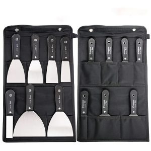 7pcs Stainless Steel Drywall Tools Set with Storage Bag - Putty Knife, Paint Scraper, Plastering Tape Knife for Patching Walls and Applying Drywall Plaster